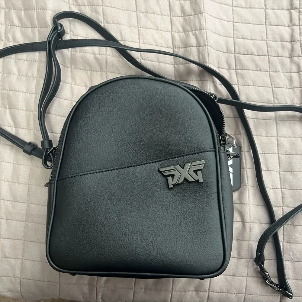 NWT PXG Cactus Leather Mini Backpack Black Luxury Golf Street Style QuietLuxury